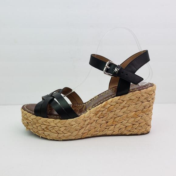 Sam Edelman Darline Womens Size 11 Black Platform Wedge Espadrille Sandals - Picture 3 of 11